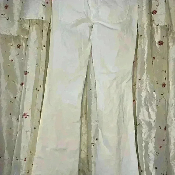 Vintage Guess Co. White Stretch Flare Pants‎ Size 26  Y2K Double Button - Picture 3 of 5